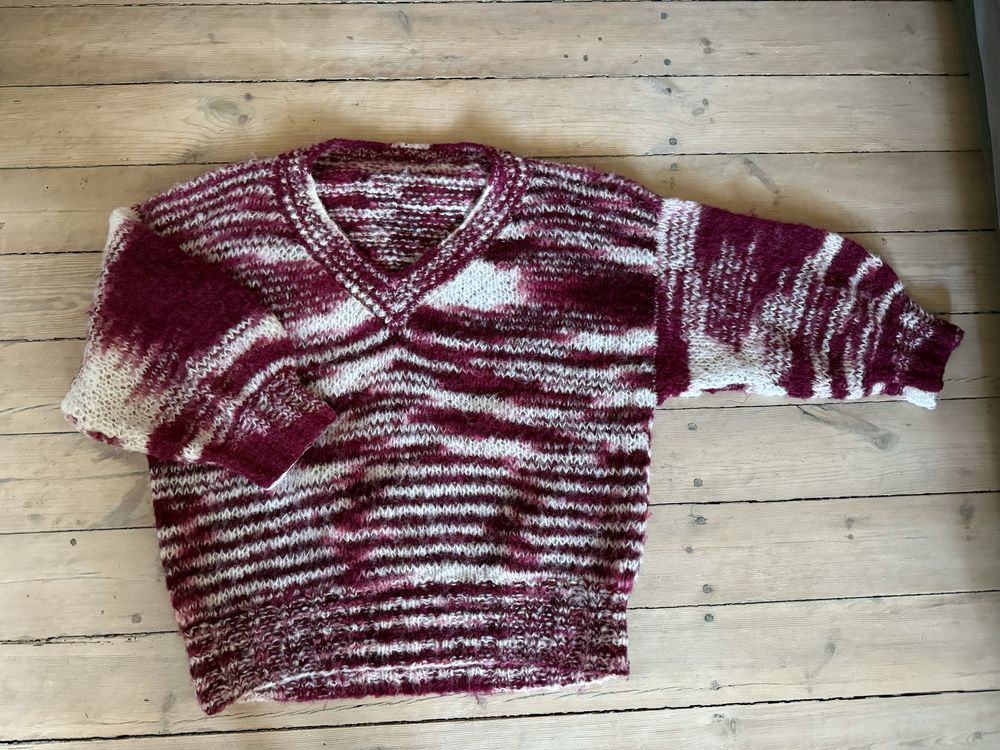 Welniany sweter recznie wykonany,r.44