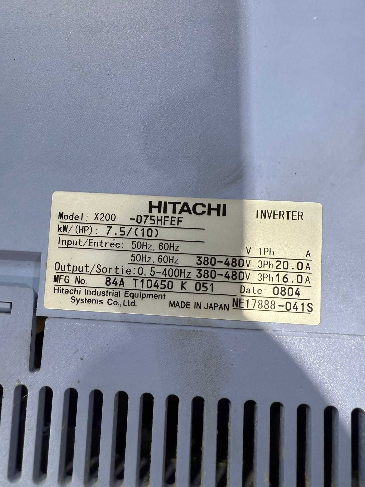 HITACHI Частотник,  перетворювач частот 0.4-2.2-7.5-11.0-15.0 220/380V