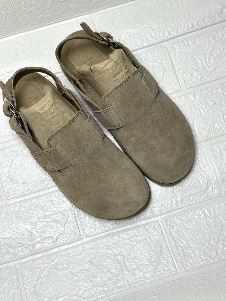 Клоги ZARA сабо замша