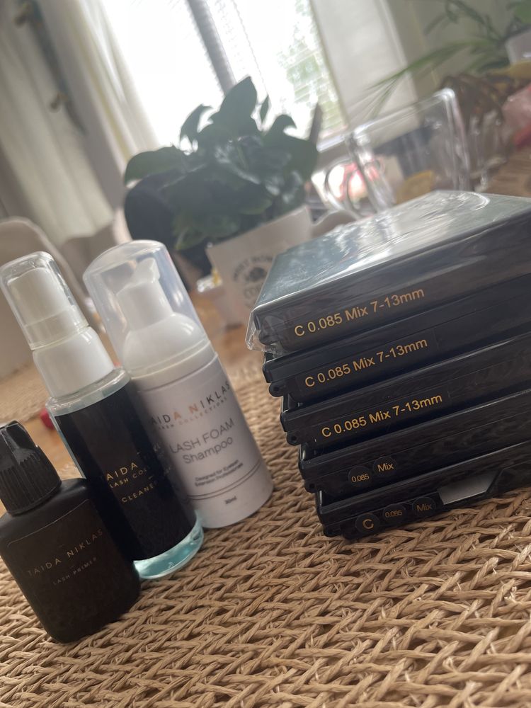 Zestaw taida niklas primer cleaner szampon rzesy C0,085mix7-13+gratisy