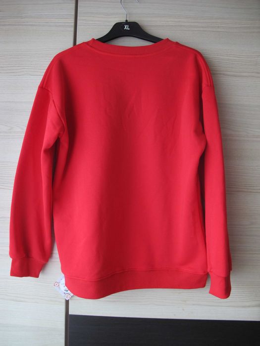 nowa ciepła bluza czerwona 164/170 S damska mikołaj zima