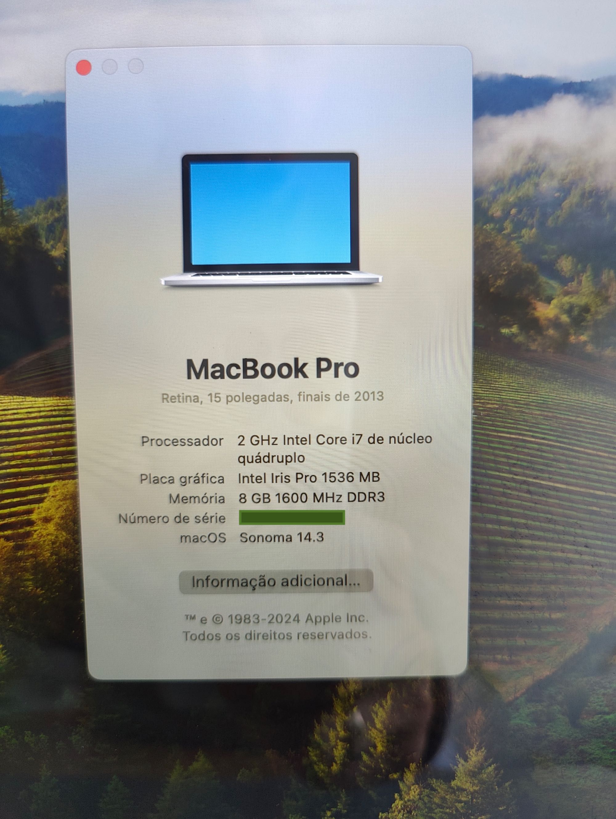 MacBook Pro 15” Retina [2013] i7 - 8GB RAM
