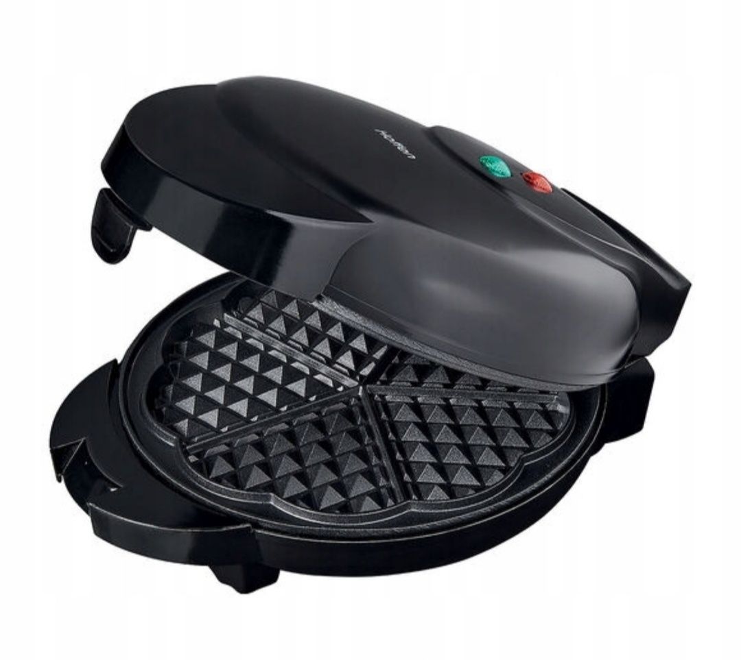 Gofrownica Hoffen 1200 W czarny Serce Serca