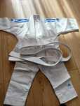 Kimono do judo judoga biała dla dziecka + biały pas 100/110 Adidas