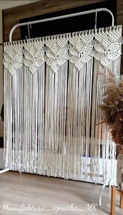 Firanka firana boho rękodzieło makrama dekoracje