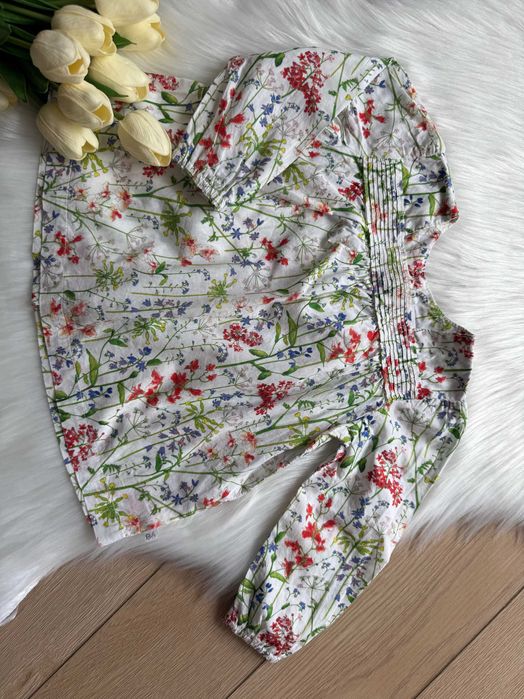 Koszula niemowlęca w kwiaty jak Newbie rozmiar 80/86