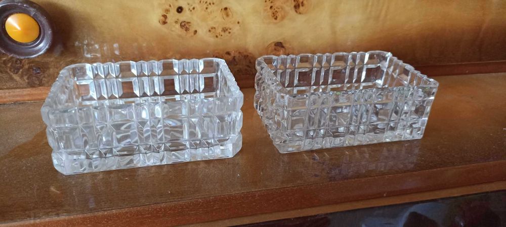 vintage, PRL-owska popielniczka, kryształ