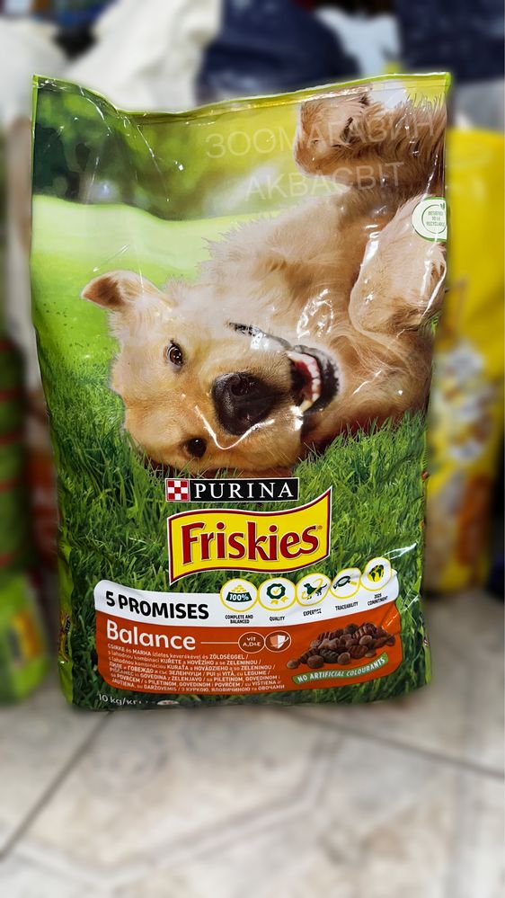 Friskies Фрискас 10 кг корм для собак Актив, Баланс,
