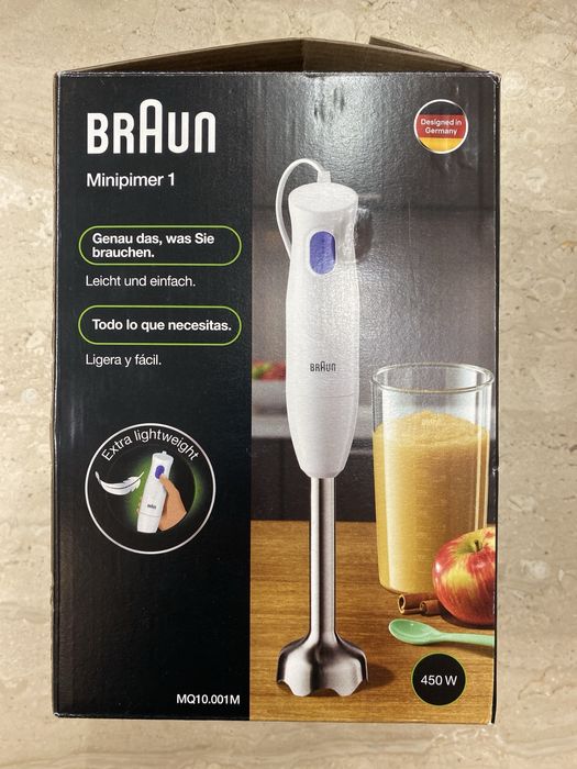 Блендер Braun Minipimer 1 MQ10.001M новий 450W