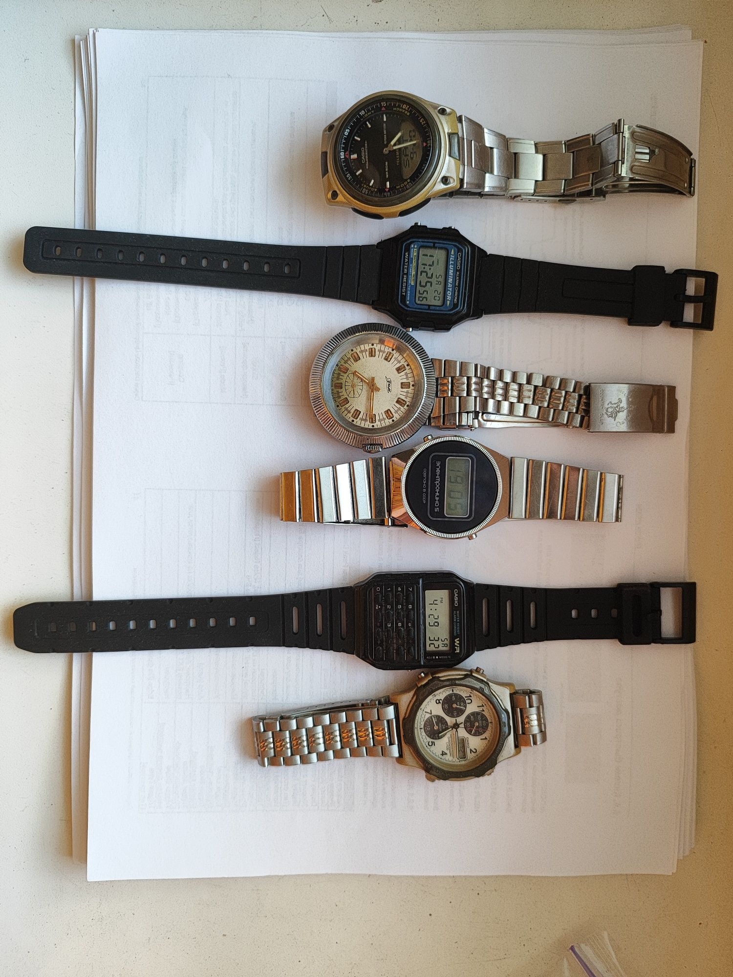 Наручные часы casio и ссср