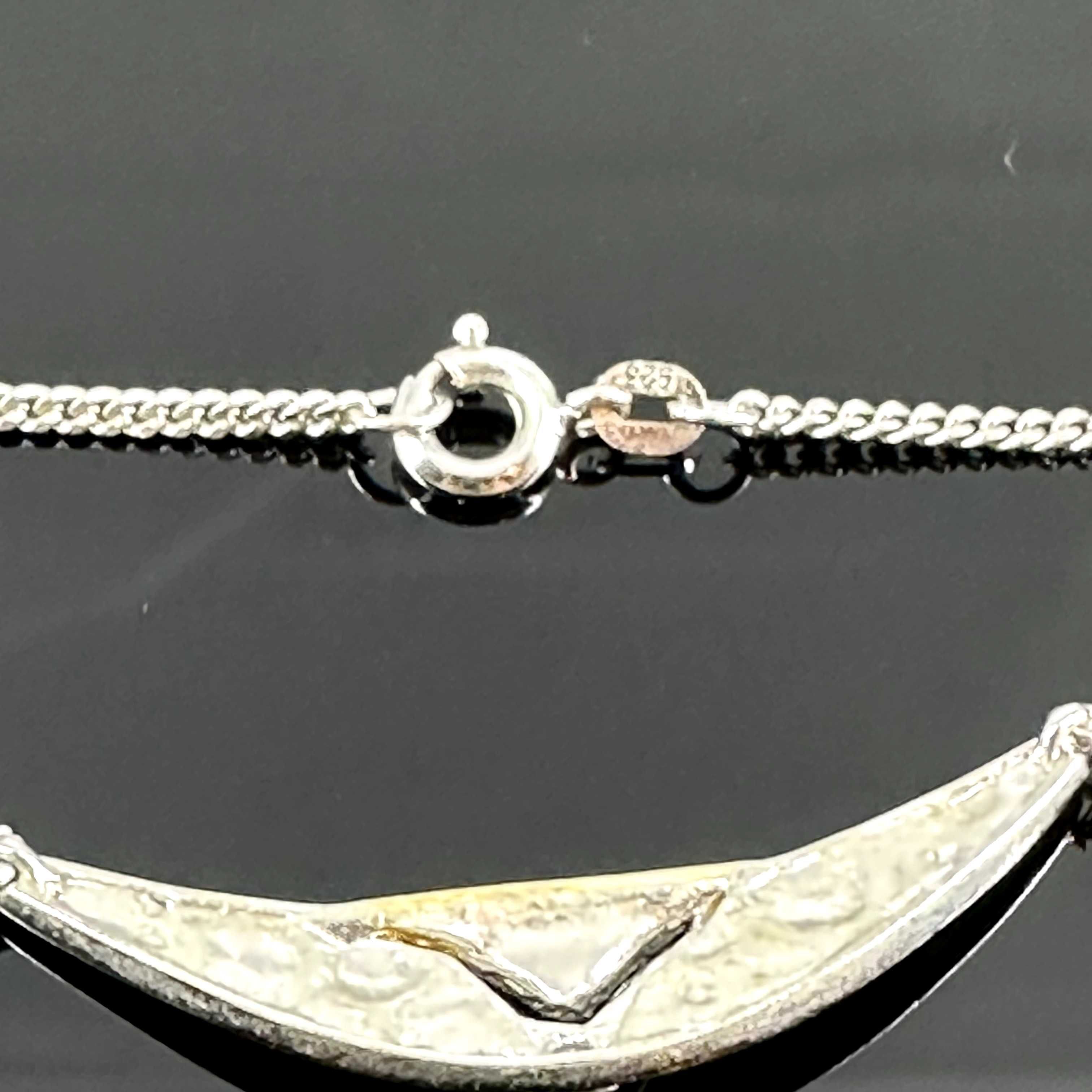 Srebrny naszyjnik pozłacany z Cyrkonią - próba srebra 925