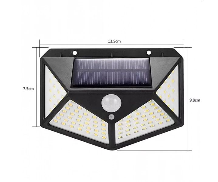 Lampa solarna czujnikiem ruchu i zmierzchu 100led