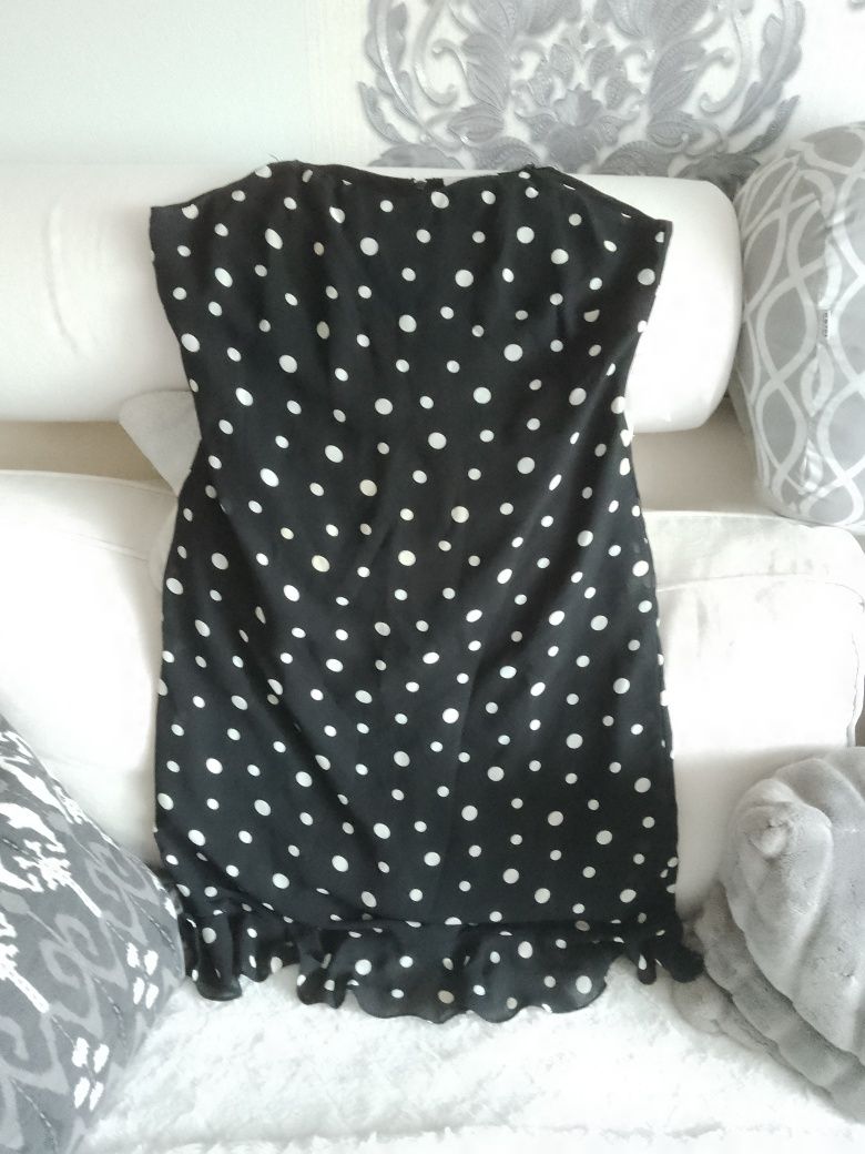 Sukienka w grochy M czarna