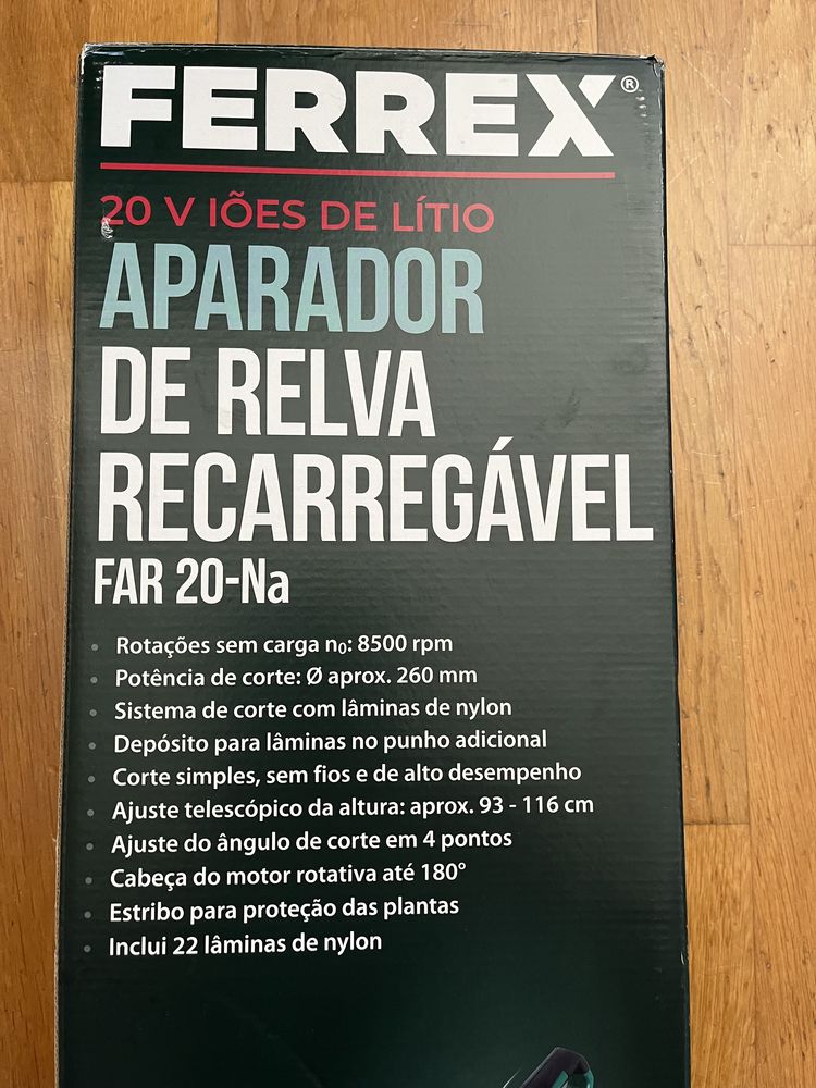 Aparador de Relva Recarregável Ferrex (novo)
