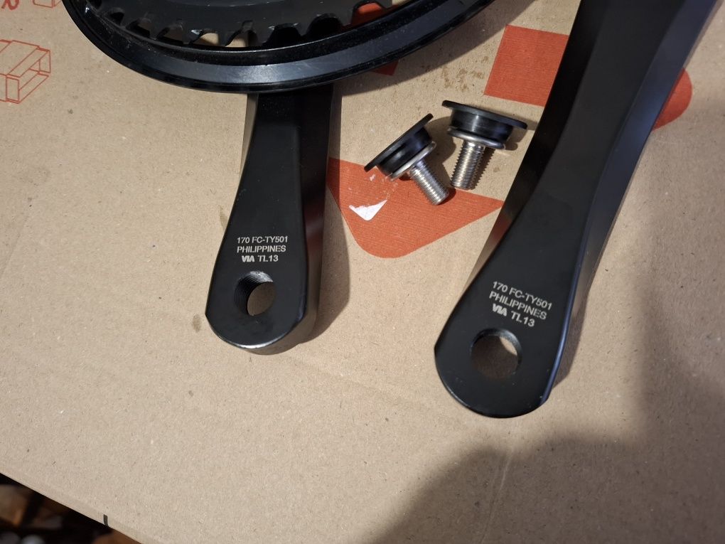 ВЕЛОсипедные шатуны алюм. Shimano FC-TY501:(42/34/24 и 48/38/28). .