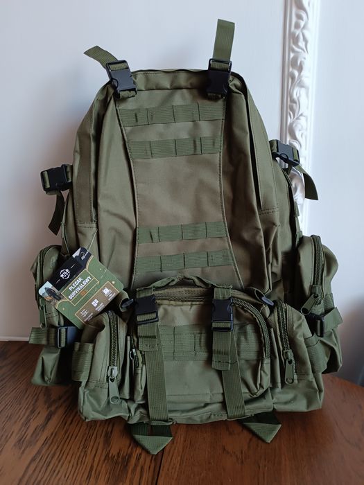 Nowy plecak survivalowy wojskowy 50 L khaki nerka torba biodrowa