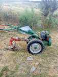 Motocultivador com arrancador de batatas e frese