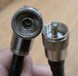 Kabel patchcord N - UC1 RG-214 1m Wtyk N-male UHF-małe SWR Miarka