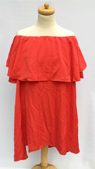 Sukienka Czerwona Hiszpanka Odkryte Ramiona S 36 H&M