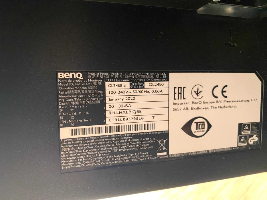 Monitor BenQ 24" FullHD Preto