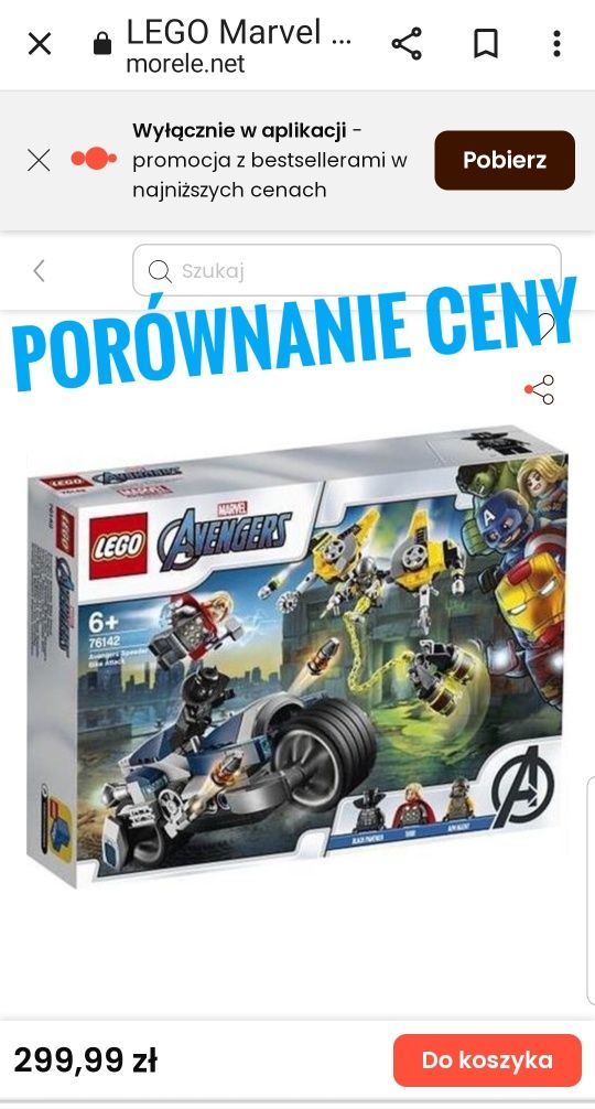 LEGO® Marvel Avengers Walka na motocyklu (76142)
