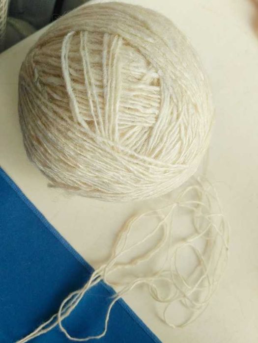 детская шапка шарф белая натуральная овечья  шерсть