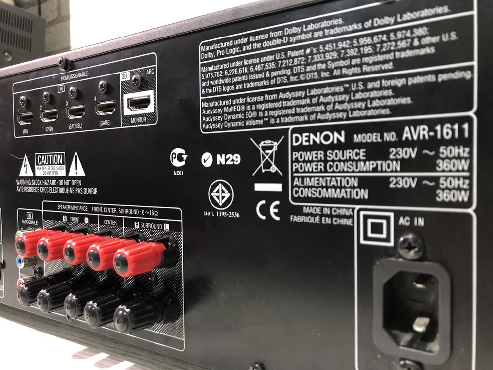 AV ресивер /усилитель Denon AVR-1611 5*110 Вт! HDMI 3D б/у+1 к