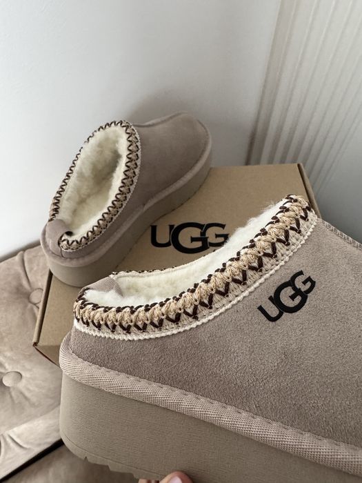 Ugg tazz бежеві, шоколад. Фото вживу, Натуральний замш, овчина, відео