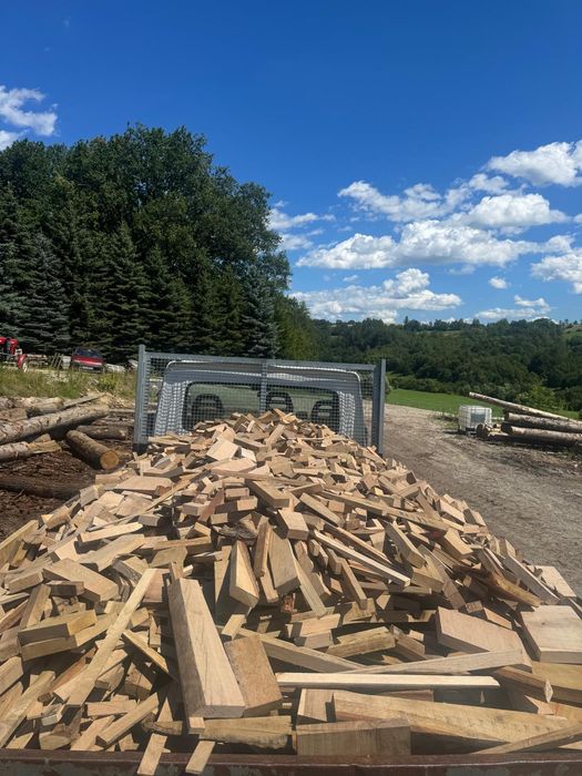 Drewno opałowe dębowe obrzynki okrajki opał  transport