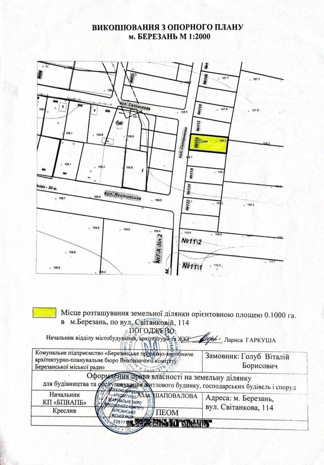 Продам земельну ділянку м. Березань Київська обл.