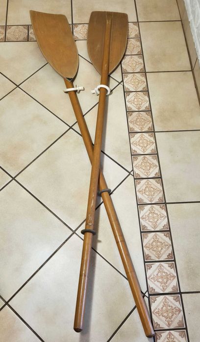 Wiosło wiosła z dulkami pagaj pagaje drewniane kajak łódka vintage