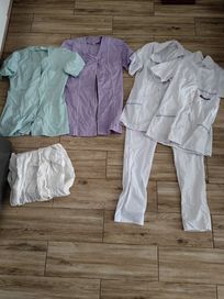 Ubrania medyczne fartuch spodnie 6 szt