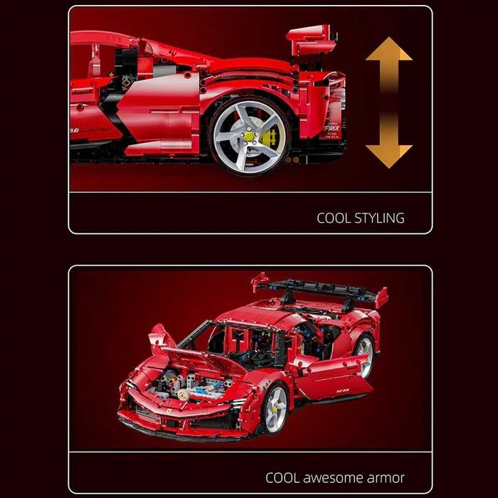 Конструктор LERU "Ferrari SF90 Stradale" 1:8 4260 pcs. У КОРОБЦІ