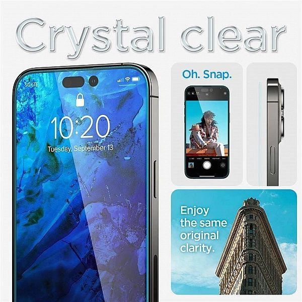 Szkło hartowane Spigen Glas.tR Ez Fit na iPhone 14 Pro - 2 szt.