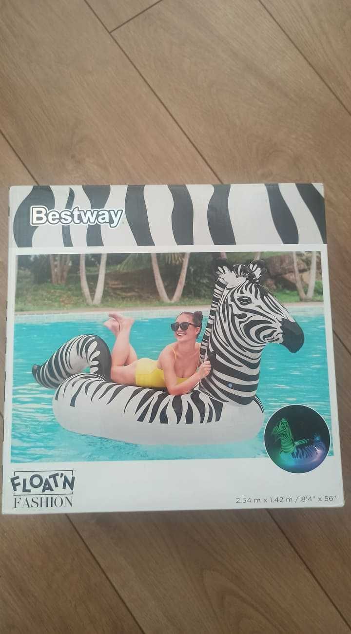 Nowy dmuchany materac Bestway 41406 zebra do pływania wody koło kółko