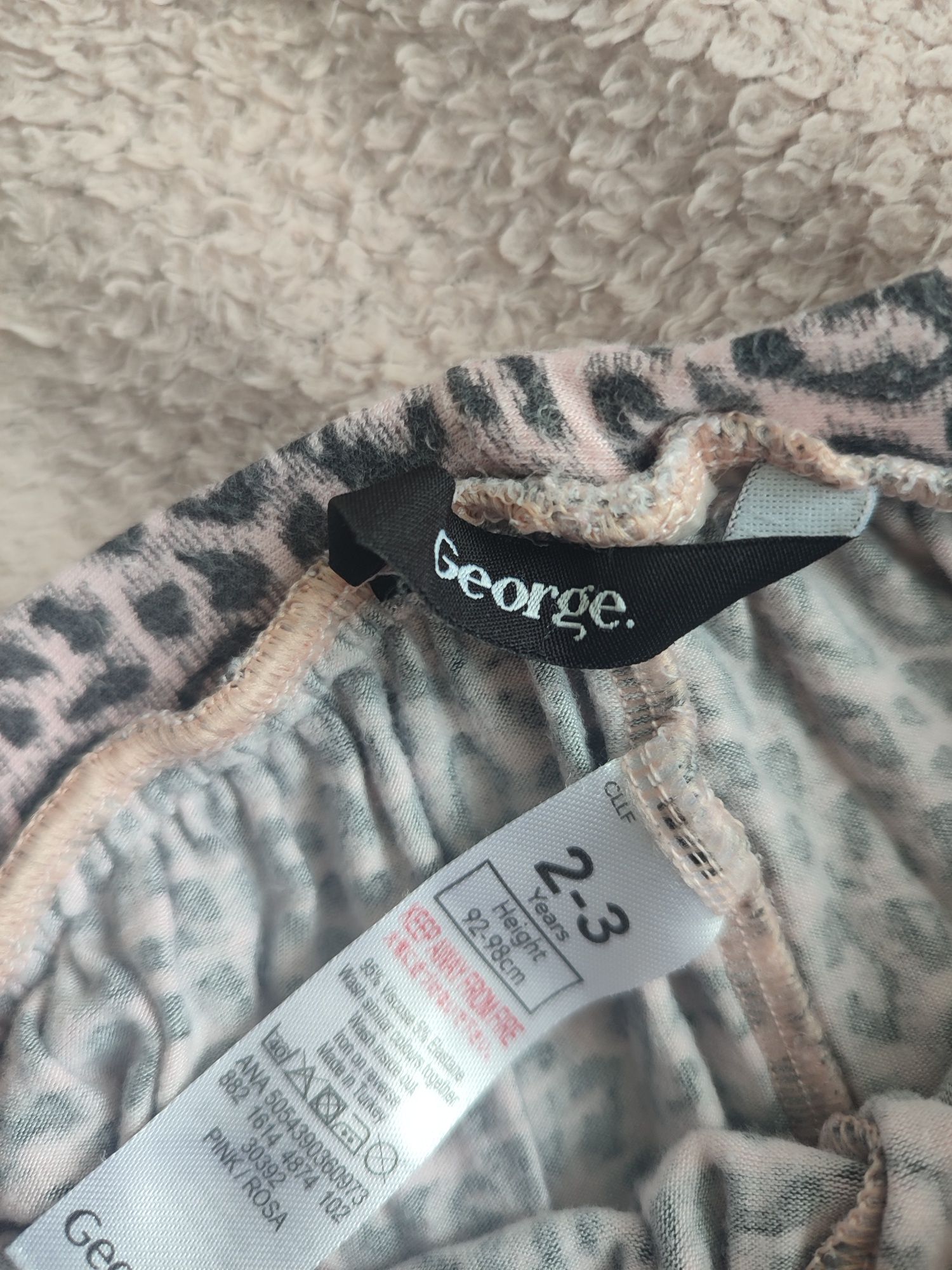 Spodnie letnie dziewczęce szerokie George 2/3 lata