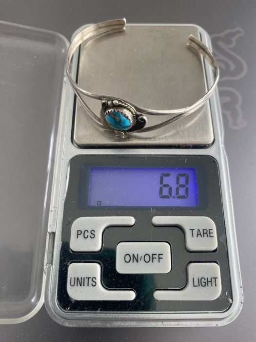 Срібний браслет з натуральною бірюзою 925 .