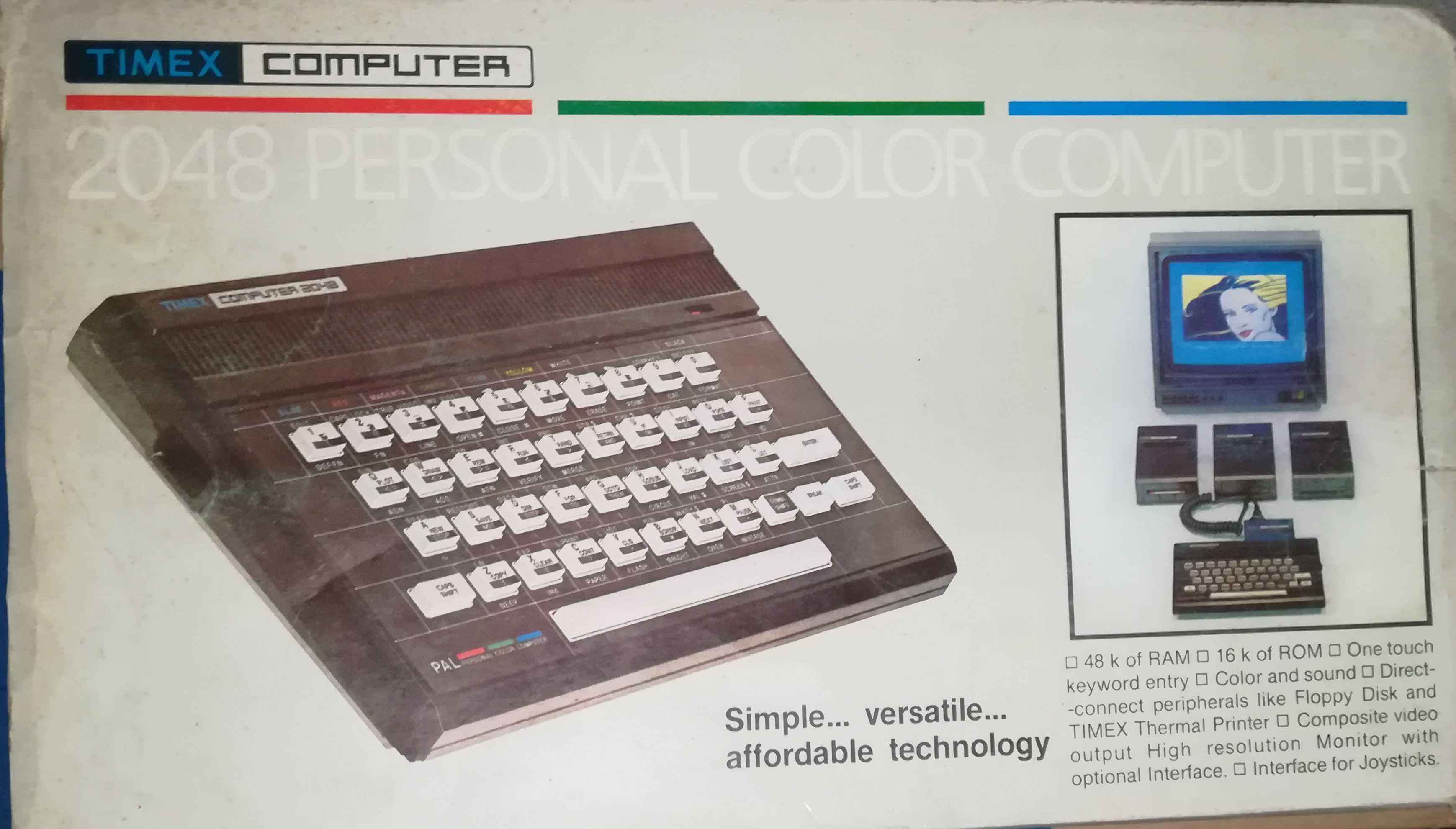 Timex Computer 2048 (tipo Spectrum)– antigo vintage