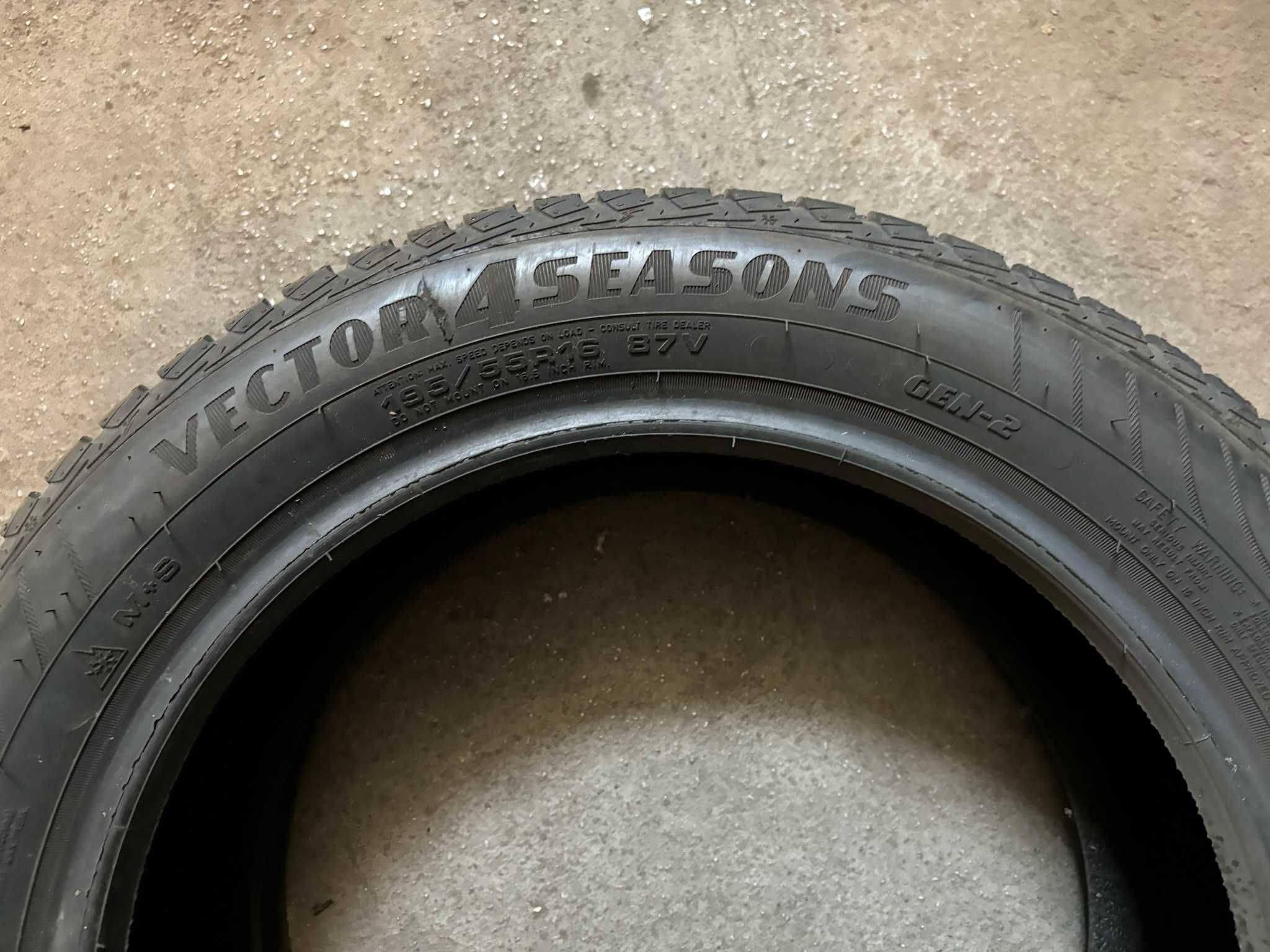 4X Opony Całoroczne 195/55R16 87V GOODYEAR VECTOR 4 SEASONS G2 8.3MM