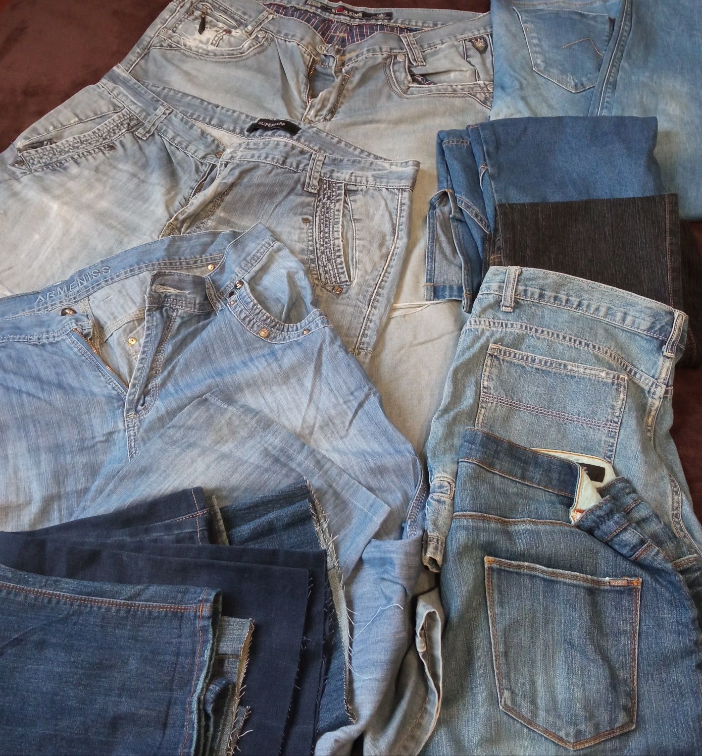 Старые джинсы для рукоделия джинс для хендмейда 4 кг старі джинси