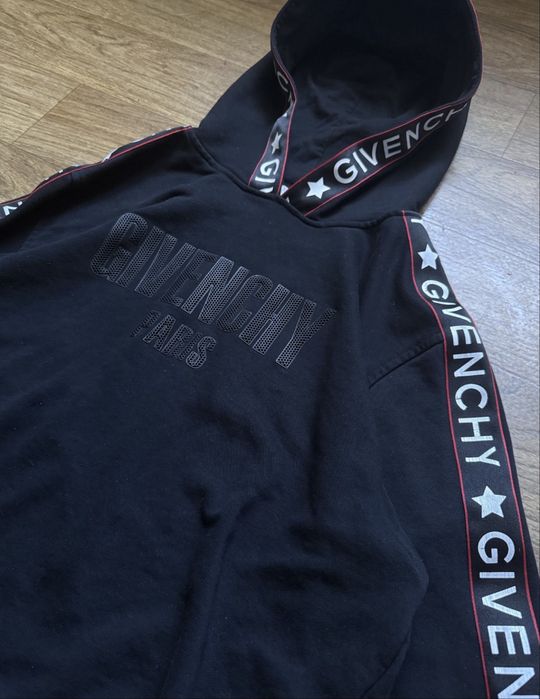 Худи живанши гівенши givency худак чорний дрип дрилл на лампасах хл ро