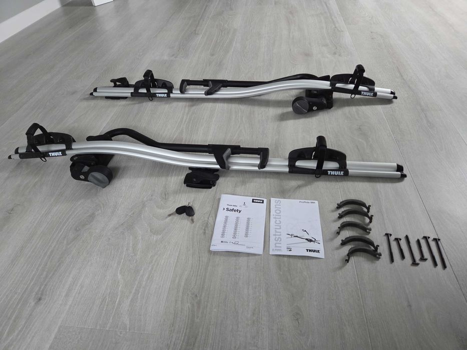 Bagażnik rowerowy THULE ProRide 591 + belki CRUZ Airo Fix Dark