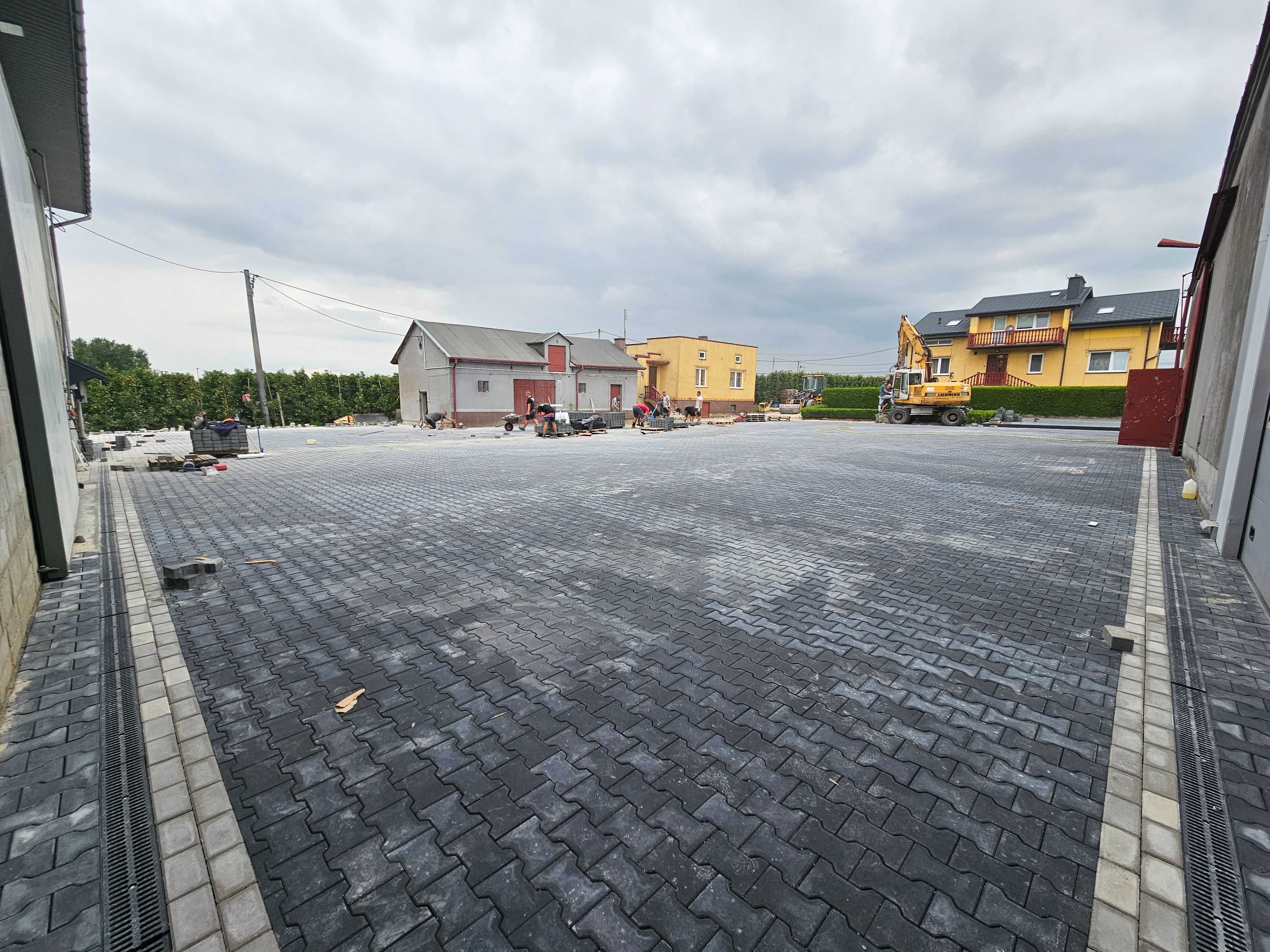 Układanie kostki brukowej duże powierzchnie drogi parkingi od A do Z