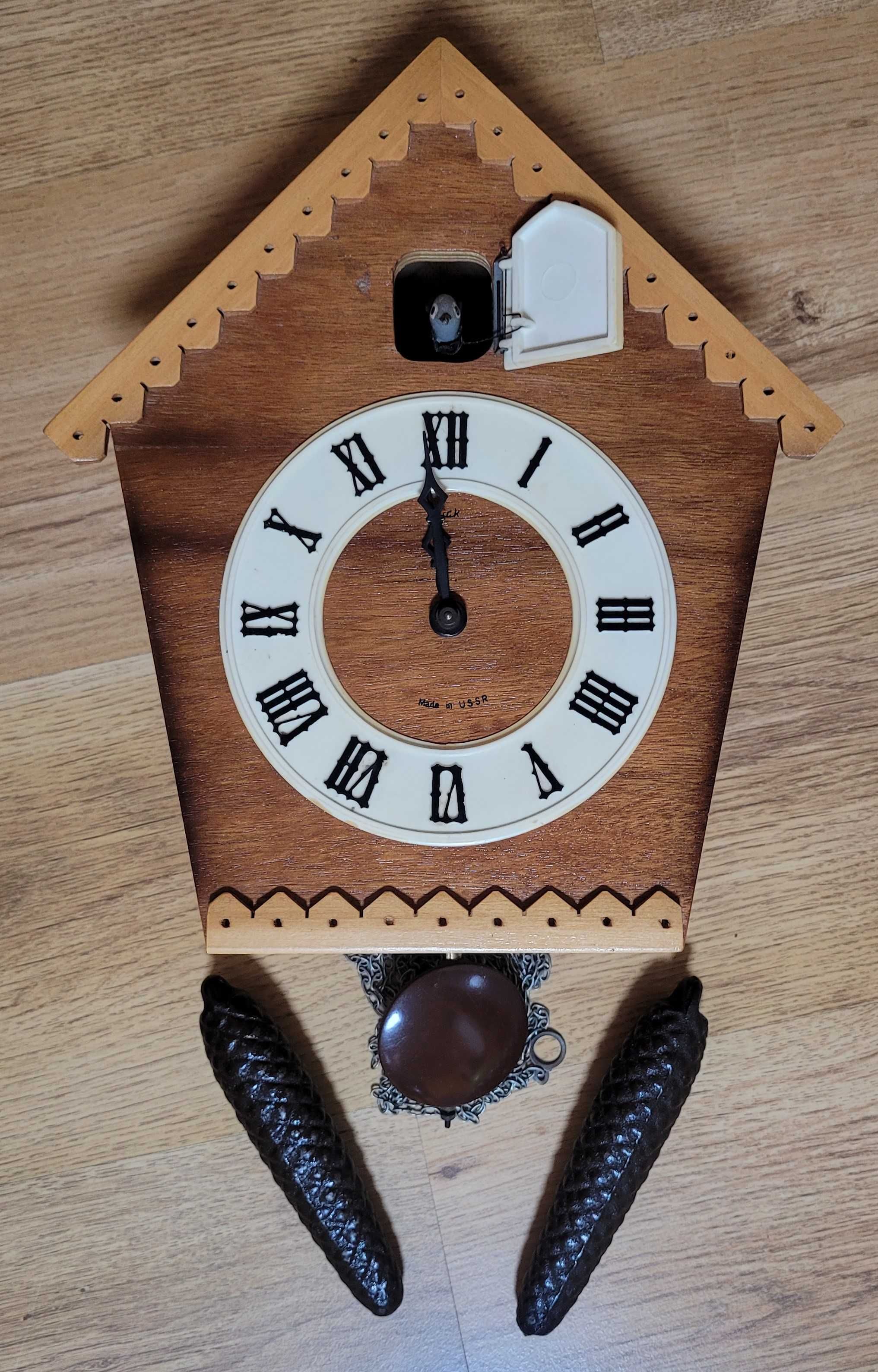 Zabytkowy zegar z kukułką Majak, made in USSR, super stan sprawny, PRL