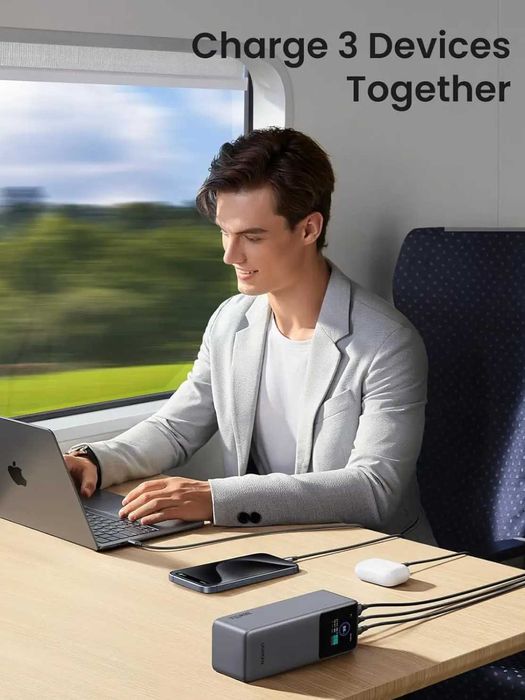 Повербанк UGREEN PB722 Nexode 25000mAh 200W (35525) з дисплеєм!