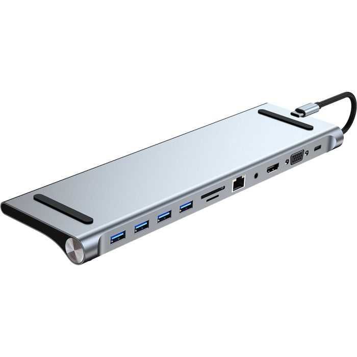 Док-станция Dynamode 11-в-1 USB-C to HDTV 4K/30Hz, VGA, 4хUSB3.0, RJ45