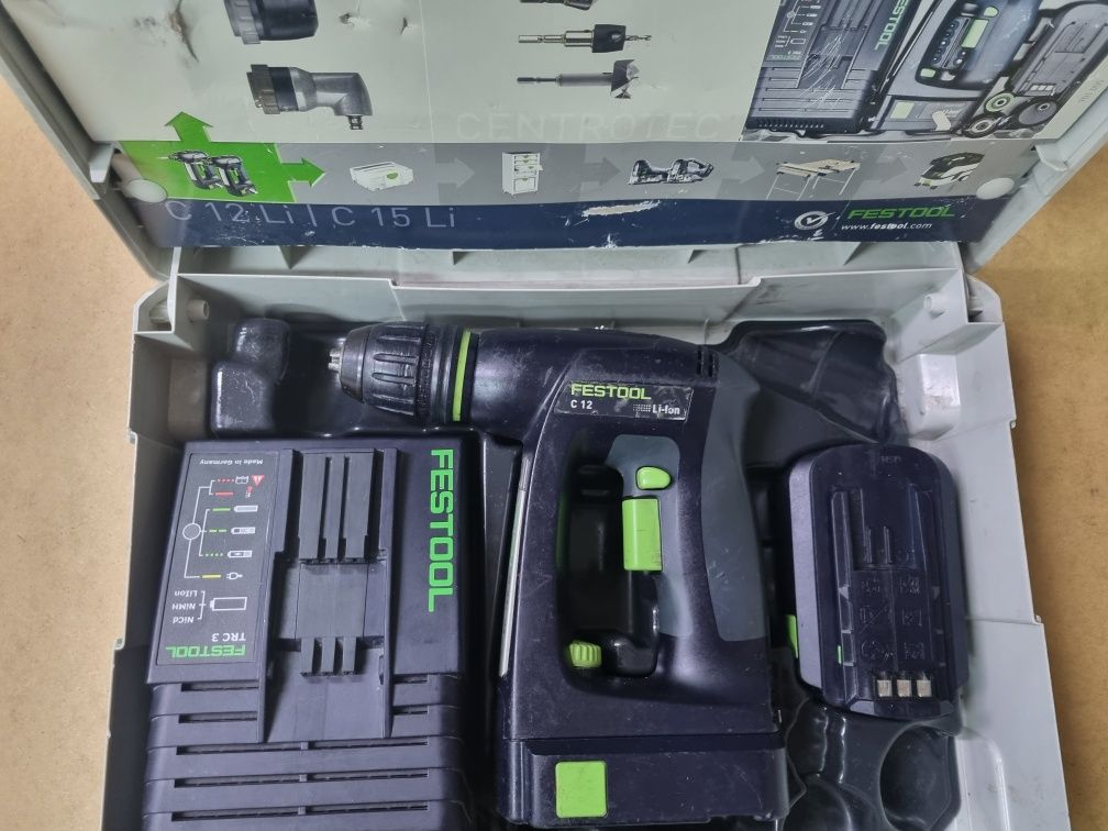 Wkrętarka festool c12 li-ion systener 2 aku ładowarka fast fix t  loc