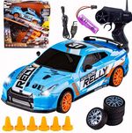 Auto Rc Drift 4X4 1:24 Małe Niebieski Nissan Gtr