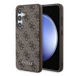 Etui Guess 4g Metal Gold Logo na Samsung Galaxy S24 - brązowe