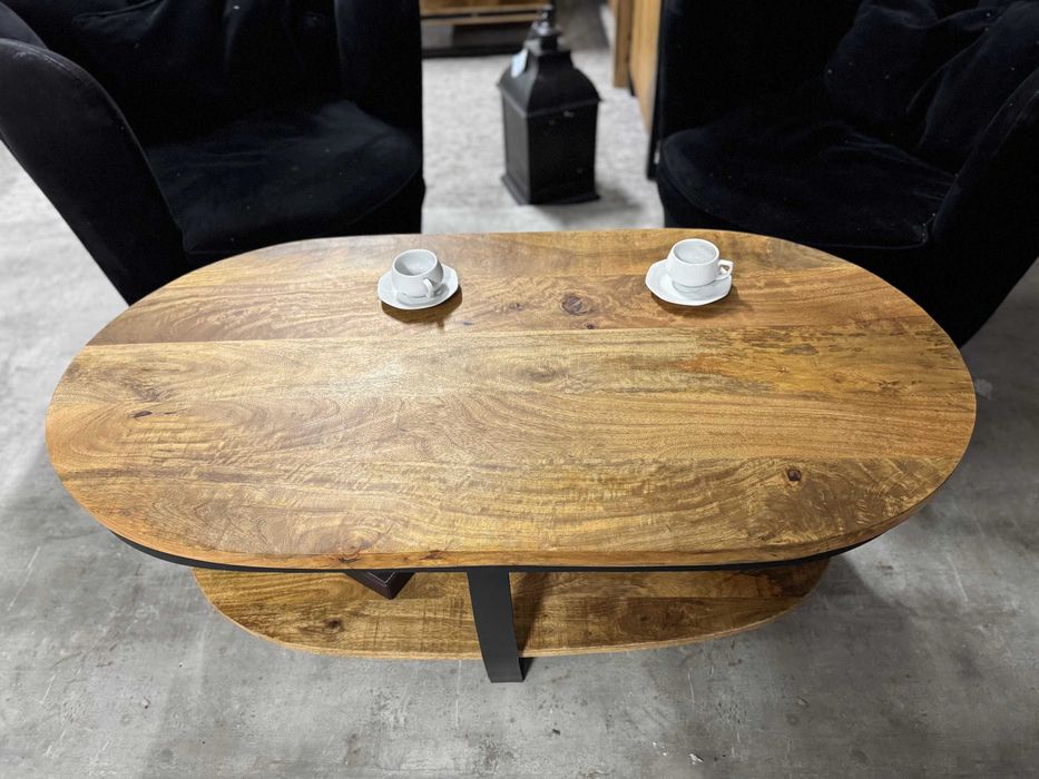 Wyjatkowy Eliptyczny stolik do salonu, kawowy... styl LOFT  nowy F-Vat